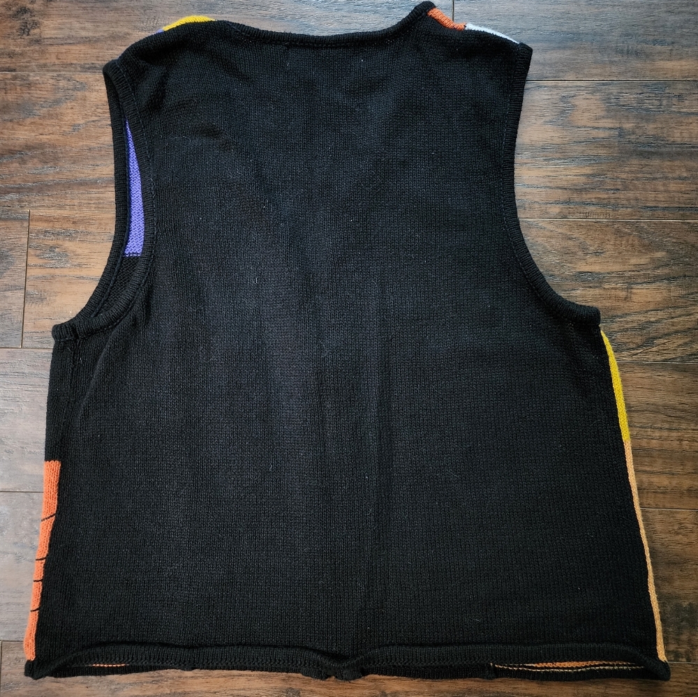 Vintage Tiara Halloween Fall Sweater Vest - Picture 4 of 12